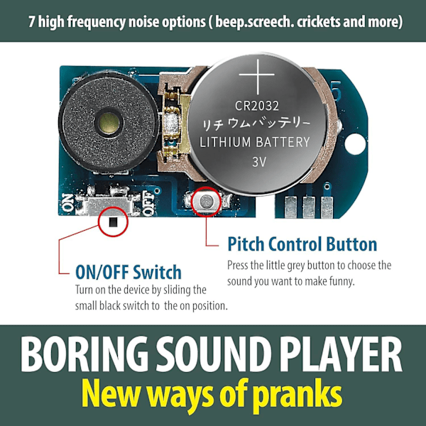 Chilpals Cricket Noise Maker Prank (3-pack), Prank Noise Maker, Prank Stuff för vuxna, Pipande Prank Lrritating Noise Maker, Liten storlek och långt batteri