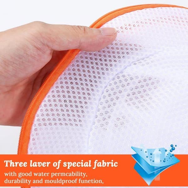 BH-necessär, stort set med underklädespåsar, underkläder, polyester, orange, dragkedja