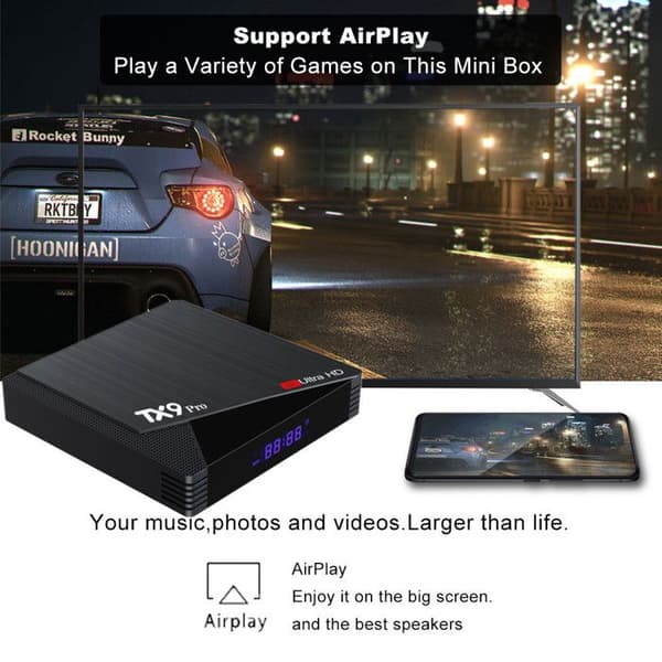 Android TV-boks 4K Android 10 - Allwinner H313 - 4K UHD - Dual-band WiFi - IPTV-dekoder - EU-plugg