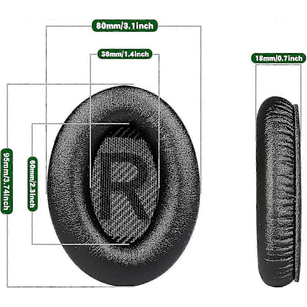 Korvaavat korvatyynyt, jotka ovat yhteensopivia Bose Quiet Comfort 35 25 15 2 Bose QC2 QC35 QC25 QC15P20211224859 -kuulokkeiden kanssa