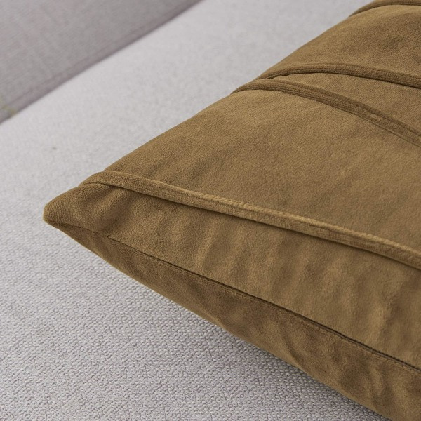 Dekorativa handgjorda kuddfodral i mjuk sammet, 18 x 18 tum, 2-pack