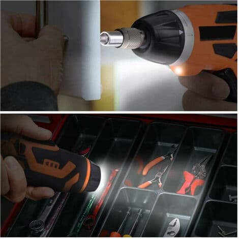 Akkuporakone 38 terällä ja LED-taskulampulla
