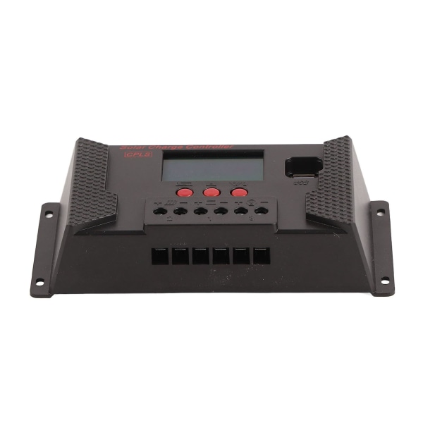 Solcellecontroller Pwm 12v 24v Automatisk Tilpasning Lcd-skærm Usb-port Solregulator 40a