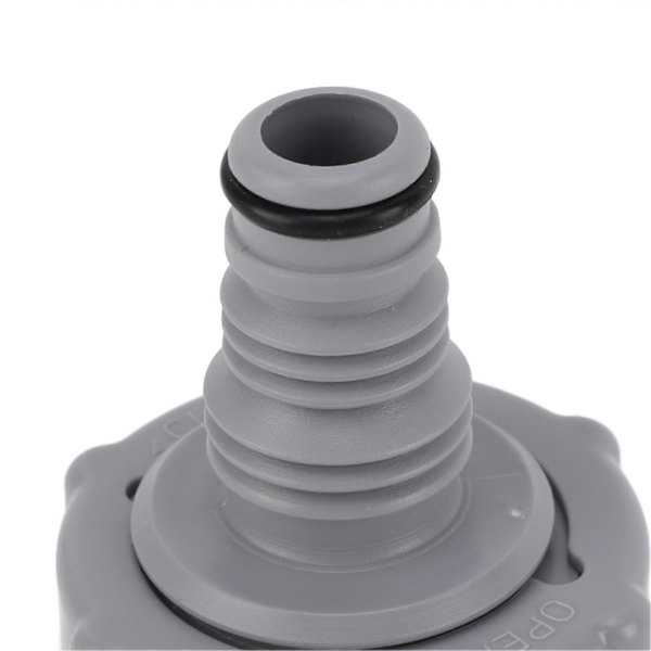 3 stk. Aftapningsventil til Swimmingpool - Udskiftning til P6h1419 - Indvendig gevind 1,6 tommer - Indvendig interface ydre diameter 1,3 tommer - Grå