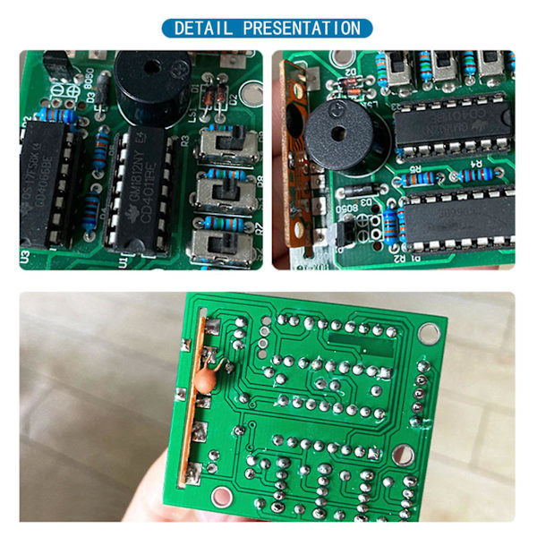 Elektronisk DIY-sats 16 sorters musikboxhögtalarmodul Lödningsträningslärningssatser för vuxna och barn Dörrklocka/larm