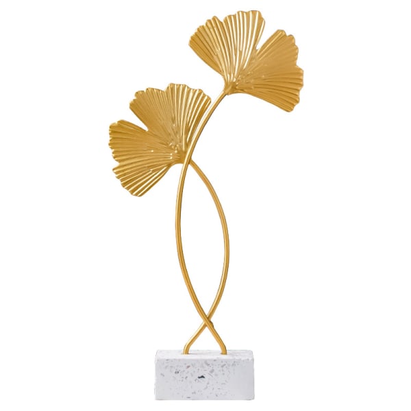 1 STK Ginkgo Leaf Ornament - Hage Modern Sculpture Ornament-14*28cm