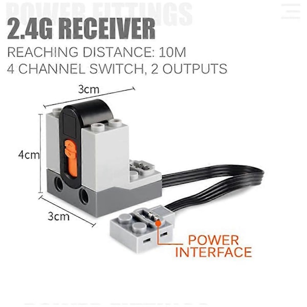 High-Tech Power Function Fjernbetjening Modtager Kit 8885 IR Fjernbetjening og 8884 IR Modtager til DIY Byggeklodser