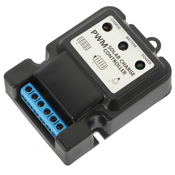 6V 12V 10A Auto Solpanel Ladecontroller Batterioplader Regulator (Sort)