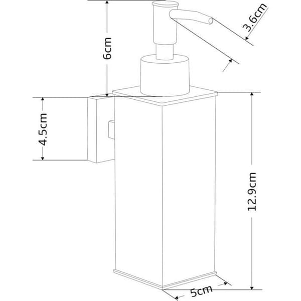 Vægmonteret sæbedispenser i 304 rustfrit stål - mat sort - moderne design - daglig brug