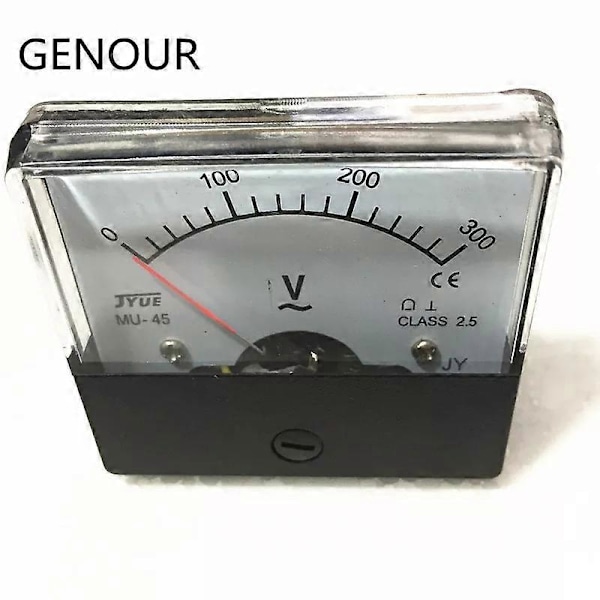 Enfas Generator Voltmeter för 2KW 5KW 2500 6500 Bensin Generator, Kvadratisk Voltmeter 0-300V