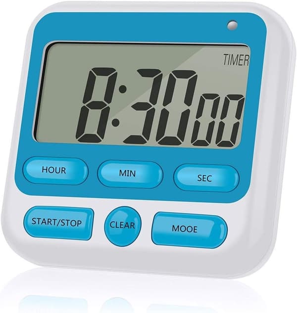 Kök timer lärande nedräkning, LCD digital blå