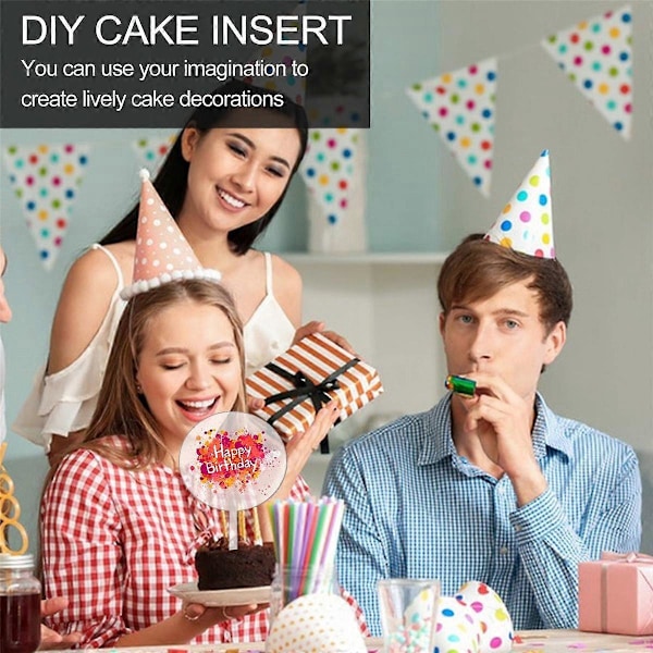 Akryl kagepynt runde cupcake pynt tom kagepynt pind, DIY akryl kagepynt tom cirk