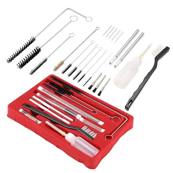 1Set Air Brush -puhdistussarja Automaali -ruiskupistooli Puhdistusharja Pneumattinen Maalipistooli Yksityiskohtainen Puhdistus Korjaustyökalu