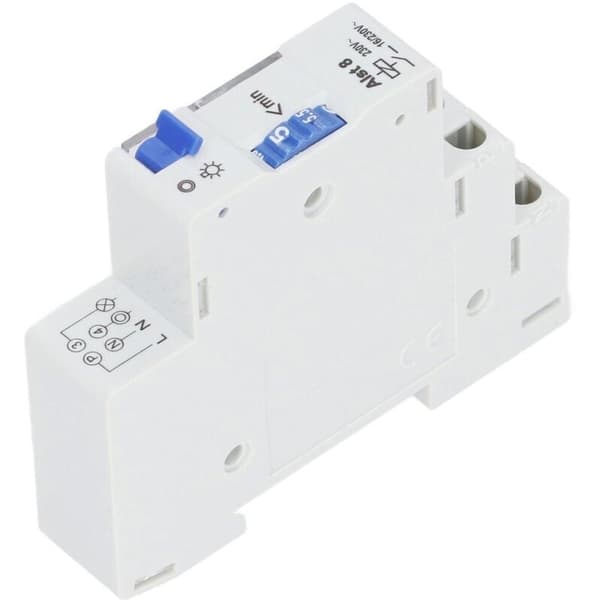 Mekanisk timer, 1 til 7 minutter. Tidsstyringskontakt. 230V AC timer-controller til lysopvarmning.