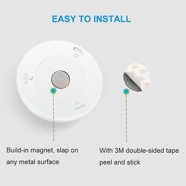 LED Sensorlys 6-pak - Batteridrevet Bevægelsessensorlys (Hvid)