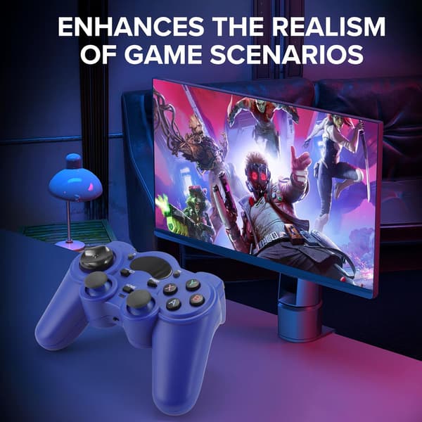 2025 Seneste Model USB Trådløs Spilcontroller Gamepad til PC/Laptop Computer (Windows XP/7/8/10) & PS3 & Android & Steam Blå