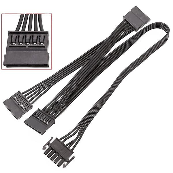 5-polet til 3-port SATA perifer strømkabel til Enermax modulær PSU