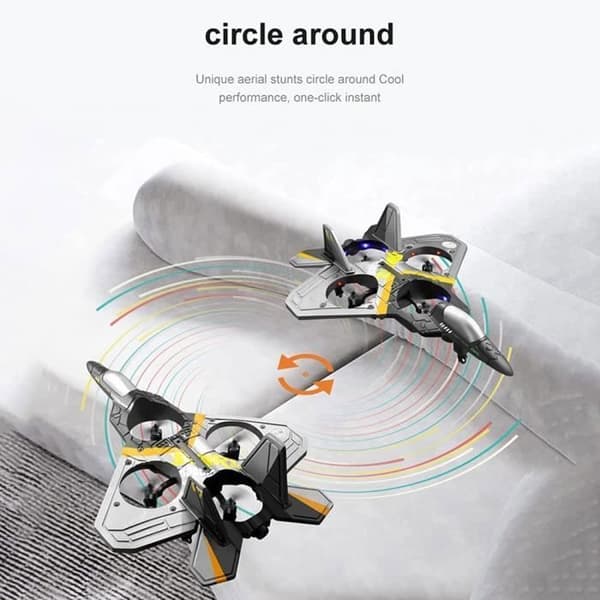 Fjärrkontrollflygplan V17 - RC redo att flyga - Gravitationssensor - 4 motorer - Blå - 8 år och uppåt