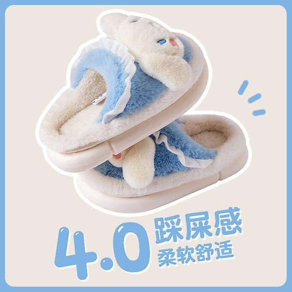 Sanrioed Anime Cinnamoroll Melodi Plys Børn Vinter Hjemmesko Tegnefilm Baby Boy Pige Sko Plys Flip Flops Afslappet gave NM- 20cm