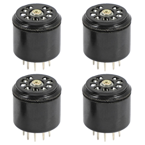 4x 9-stifts Bakelite Vakuumrörsuttagsskydd för 12AX7 12AU7 ECC82 ECC83 förstärkare, 4 st
