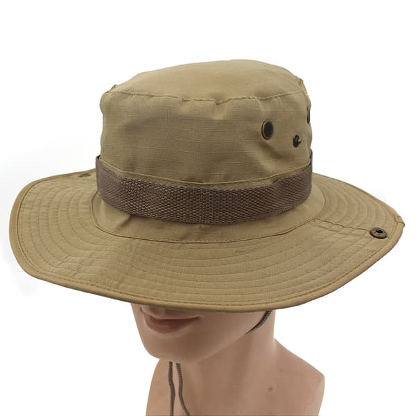 Klassisk junglehat, solhat, spandhat, spandhat i army-kampstil, spandhat