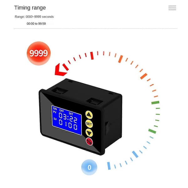 Programmerbar Digital Timer Switch Relæ Kontrol Forsinkelse AC110-220V