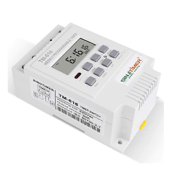 TM616W-2 30A 220V Relæ Timer Kontrol Timer Din Skinne Montering