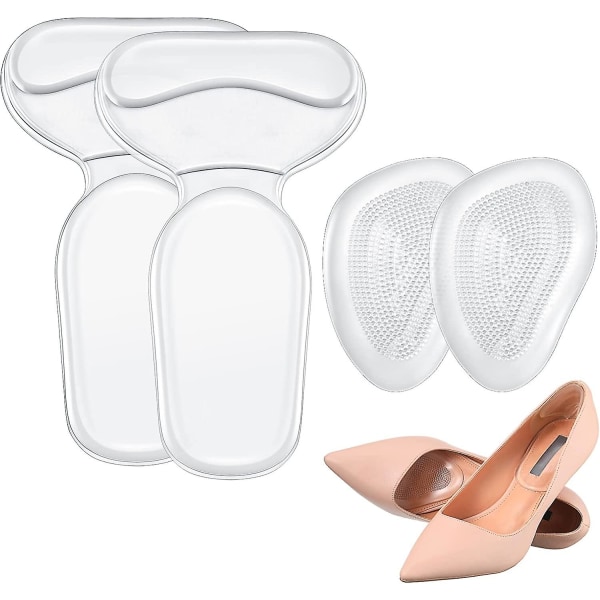 Crday 4 delar hälgrepp högklackad kudde silikon skokuddar för kvinnor Gel sko present