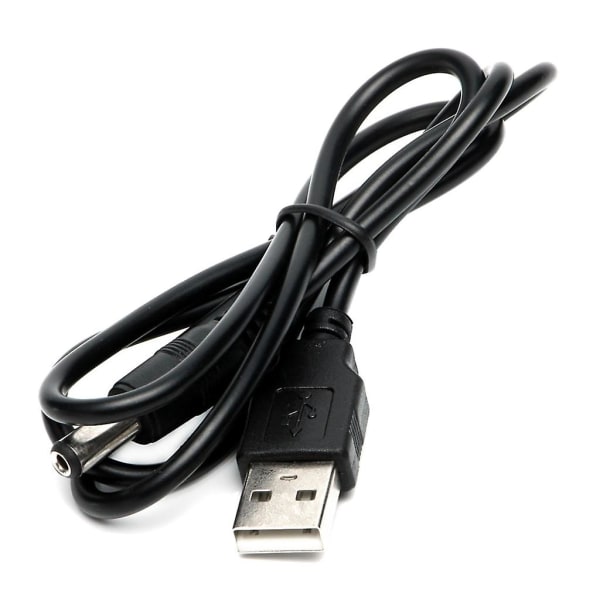 USB 2.0 uros A - tasavirtaan 5,5 mm x 2,1 mm pistoke power pistorasiaan kaapeli