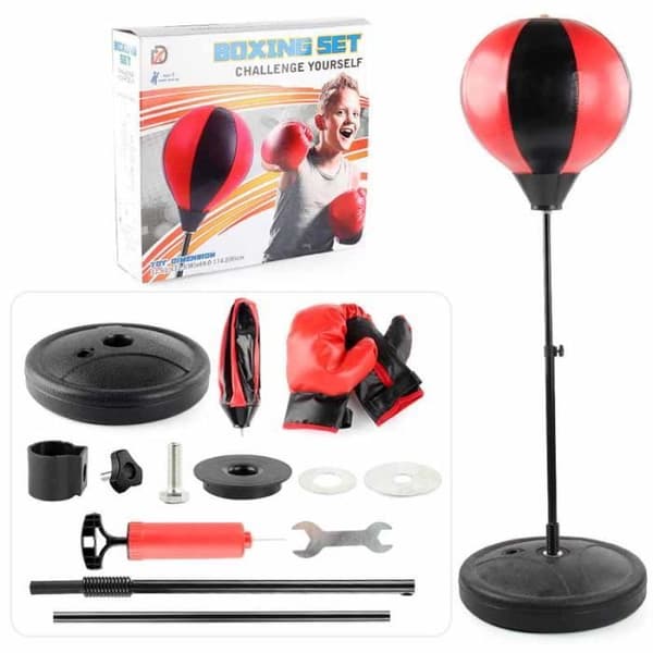 Justerbar Boxningssäck 75-110cm - Med Boxningshandskar - För Barn 5-12 År