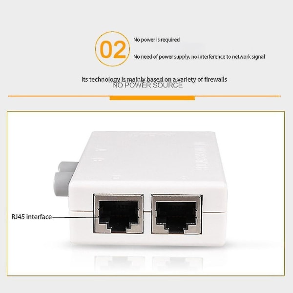 Mini 2 Port Rj45 Rj-45 Network Switch Dual 2 Port Adapter Hub