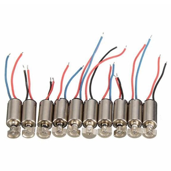 10 stk Minicell Phone Vibrasjonsmotor Vibrator 4x8mm DC 1,5-3v Rc Leker