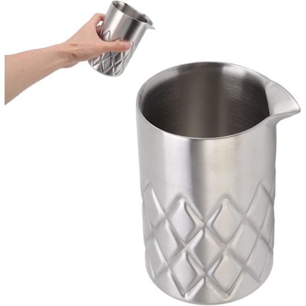 Cocktailglas, rustfrit vinglas i rustfrit stål, dobbeltvægget vinshaker,