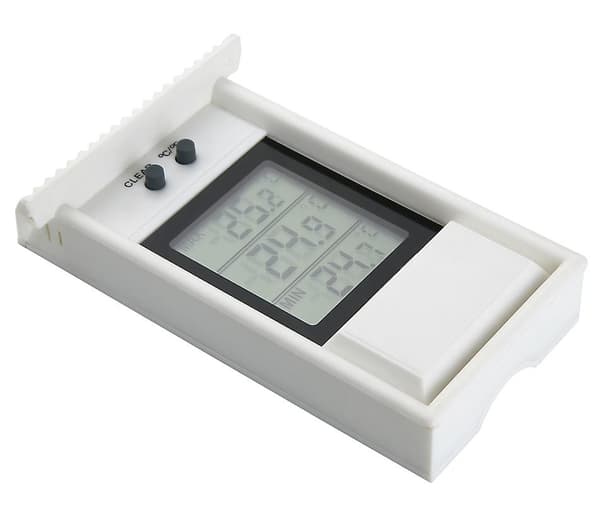 Vit trädgårdstermometer Inomhus- och utomhustermometer KylskåpstermometerDigital växthus termometerDigital termometer med min-max