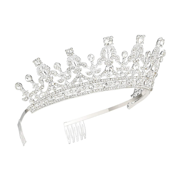 Dronning Elizabeth Rhinestone Krystall Bryllup Pageant Prom Tiara Krone Replika, Dronningkrone For Kvinner Jenter Tiara For Bryllup Halloween Fødselsdag
