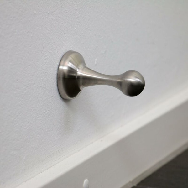 Magnetisk dørstopper i rustfritt stållook Dørstopper med monteringsutstyr for gulv og vegg, 4,8 x 30 x 7,5 cm Yixiang