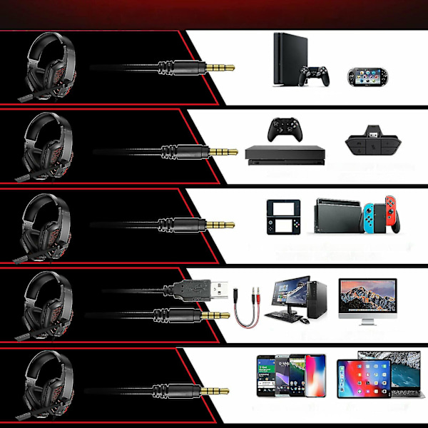 Computer Gaming Headset (Rød)