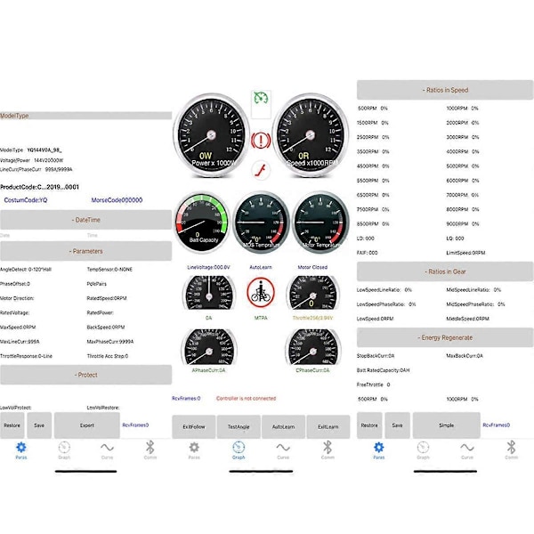 Bluetooth-adapter for programmering av FarDriver-kontroller BT-modul for ND72240 72260 72360 72680 Mobilkontroll