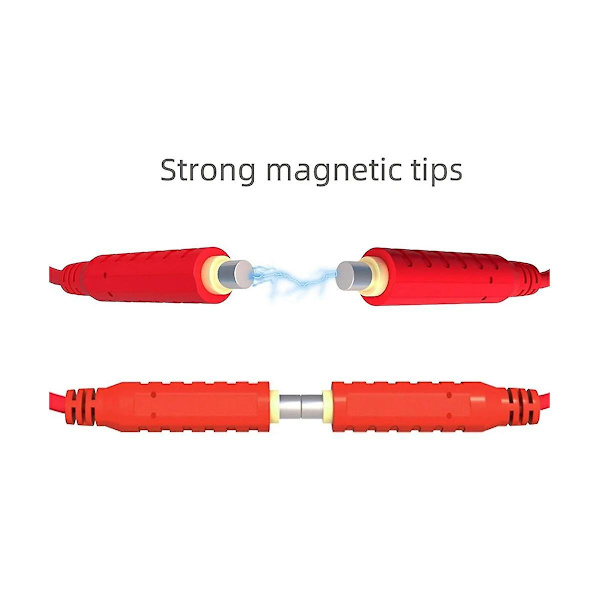 6 stk. Magnetiske Testledninger Silikon Bløde Fleksible Jumper Testledninger 30vac 5a 3.3ft T10005 Sensorer Swi