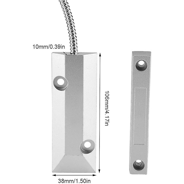 Magnetisk sensor magnetisk bryter sensor vindusdør alarm sikkerhetsdetektor kablet kontakt magnetisk bredt gap for hjem garasje
