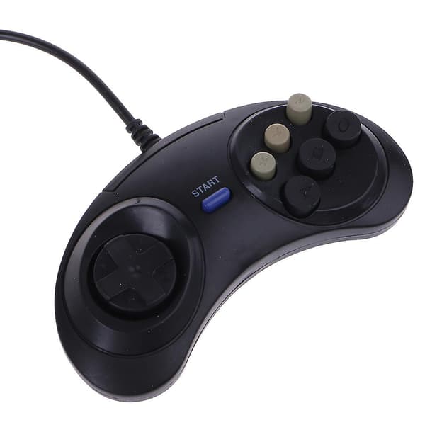 6 Knaps Wired Controller Pad Gamepad Til Mega Drive Megadrive Sega MD Genesis