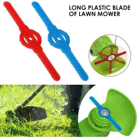 Erstatningsplastblader for gresstrimmere, 8 stk. plastgressklipperblader, gressklipperblader, gresstrimmer krattkutterblader