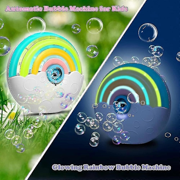 Bubbelmaskin, Bärbar Automatisk Bubbelmaskin för Barn, Donut Bubbelmaskin