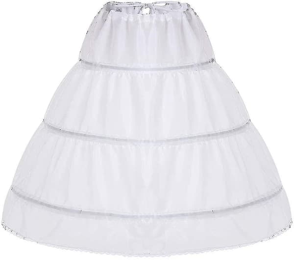 Barnflickor 3 Hoops Krinoliner Bröllop Brudar Blomma