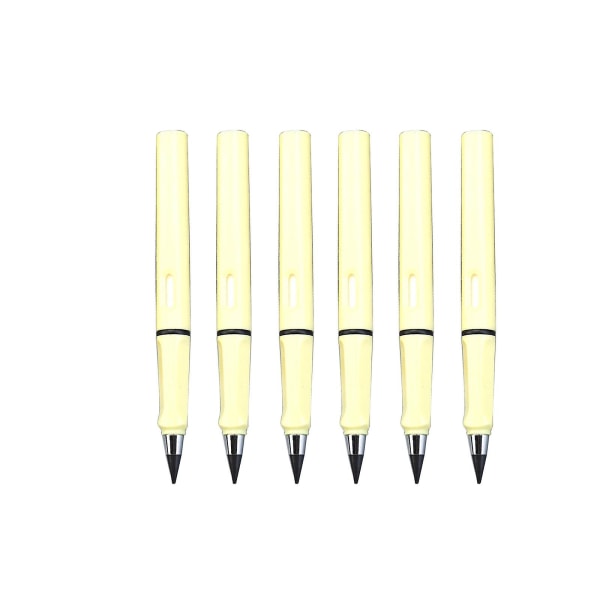 6 stk Grip Posture Correction Design blyant uden blæk, gammel undead pen, kreativ metal pen