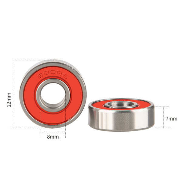 Kuulalaakerit, 10kpl korkealaatuisia minikuulalaakereita 8*22*7mm (punainen)