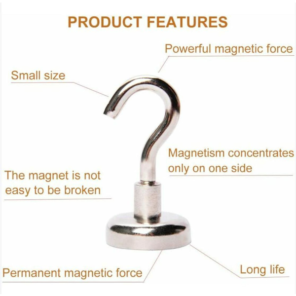 25 st Neodymiumkrokmagneter 10 kg attraktion