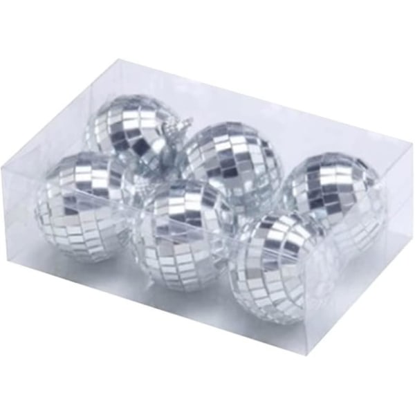 Disco Ball peilipallokoristeet joulukoristeet hääkoristeet hopea riippupallo juhliin, 4 cm diskopallo
