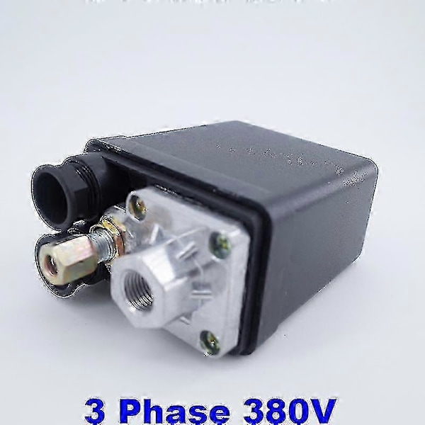 Högkvalitativ 175psi 10bar 20a 3-fas Luftkompressor Tryckströmbrytare Kontrollventil - 1 Port - 6-8bar Räckvidd Banmo