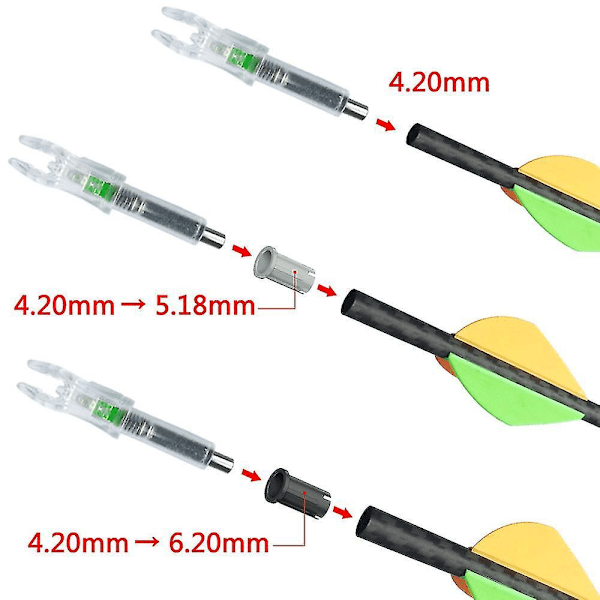 Automatisk Led Nock Passer G, X og S Serie Pile Med 4,2mm/165 Indvendig Diameter Med Conversio